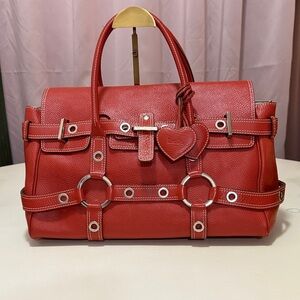 Luella Gisele Paprika Color  Leather Satchel
